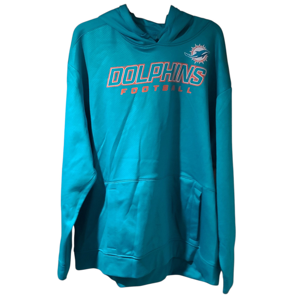 NFL Miami Dolphins Men's Pullover Hoodie - Aqua - Medium NWT